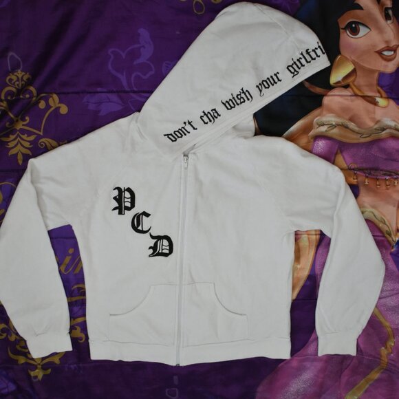 PUSSYCAT DOLLS DON'T CHA WISH HOT LIKE ME HOODIE size SMALL STAINED USED AS IS - Picture 4 of 16